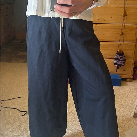 G. Label Goop wide leg linen pants Size 4 Navy Blue NWOT - Picture 14 of 14